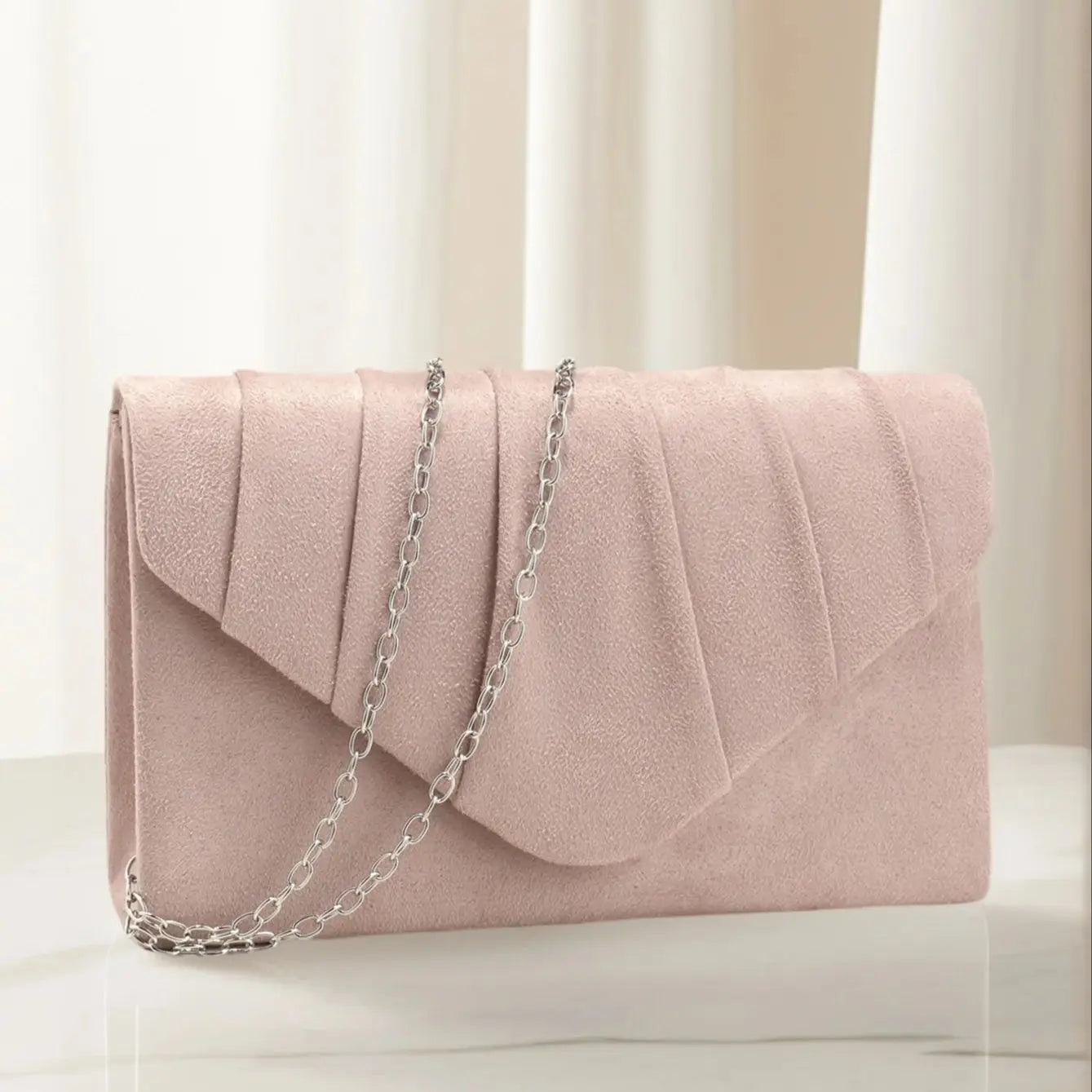 Silver Clutch Bags Envelope Design Women Evening Bags Velvet Cover Chain Shoulder Casual Party Dinner Handbags Banquet Prom Purs