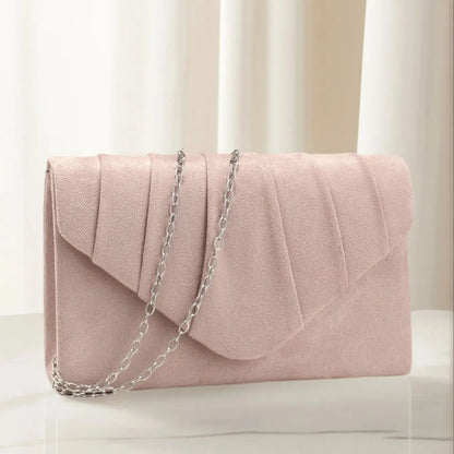Silver Clutch Bags Envelope Design Women Evening Bags Velvet Cover Chain Shoulder Casual Party Dinner Handbags Banquet Prom Purs