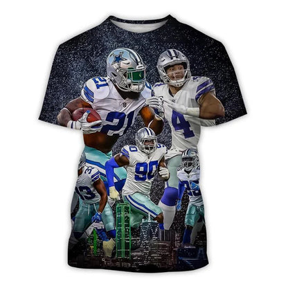 Summer fashion trend 3D printed men's short sleeved T-shirt personalized hip-hop comfortable round neck T-shirt sports top