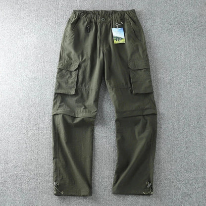 Men Quick-dry Outdoor Pants 2026 Spring Summer Thin Double-used Loose Pants Hiking Shorts Travel Climbing Fishing Trousers Women