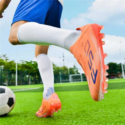 Men's High-Quality Non-Slip Football Boots High-Top Soccer Shoes Grass Cleats Futsal Sneakers for Indoor And Outdoor Matches