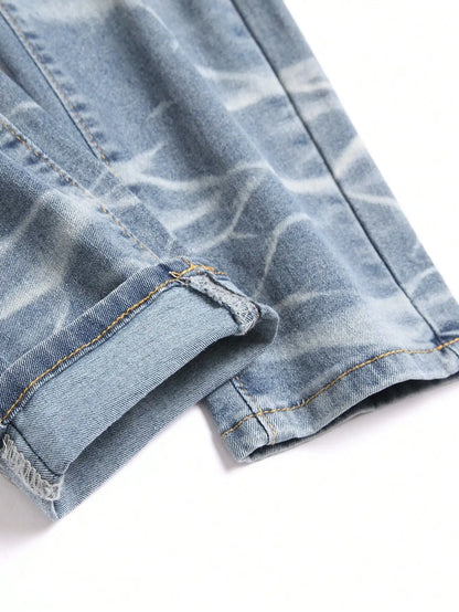 Fashion Men's Jeans Pants Stretch Blue Skinny Jeans For Men Casual Slim Fit Denim Pants Korean Style Male Trousers Jeans