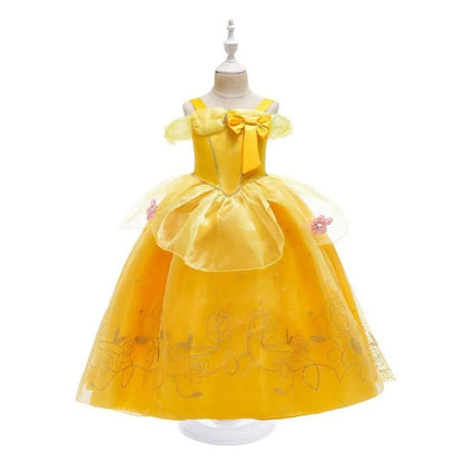 Girls Belle Dress Children Christmas Elegant Princess Costume Baby Summer Halloween Disguise Cosplay Party Fantasy 3-10 Years