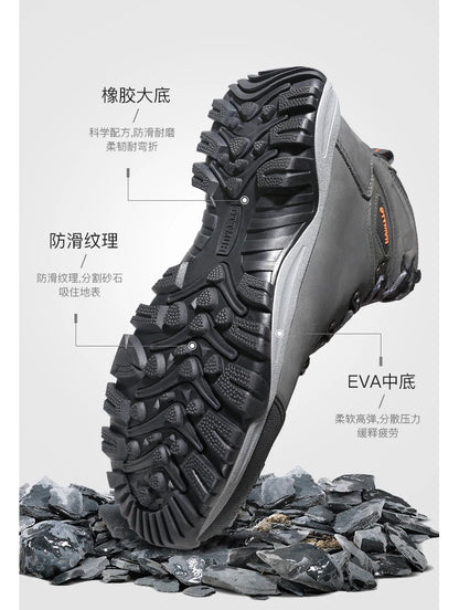 Hiking shoes Men's waterproof hunting Boots Tactical Desert Combat Ankle trekking Boots Male Women warm Leather Sneakers