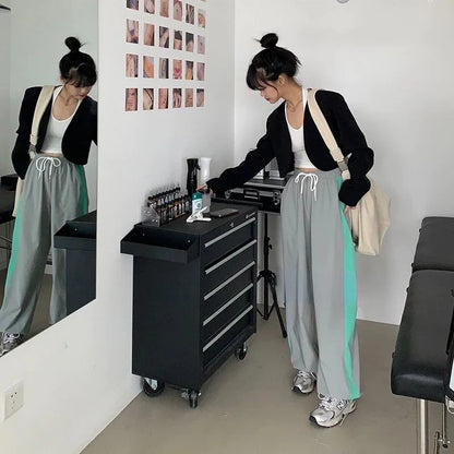 Blazers Women Black Vintage Fashion Hot Sale Spring Office-look Simple Crops Design Cozy All-match Korean Style Tender Outwear