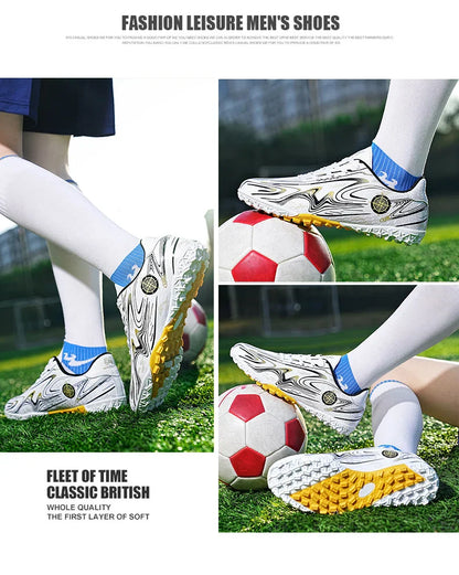 Men's football shoes with long studs for men, women, children, boys, teenagers, sports sneakers, outdoor training shoes
