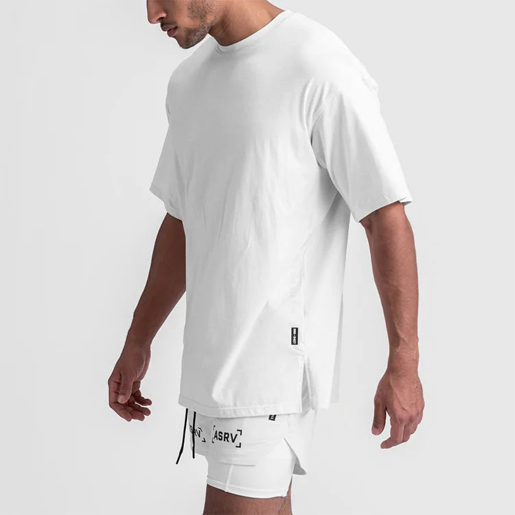 Men's Gym Splicing Quick Dry T-Shirt Breathability Patchwork Short Sleeve Sport T Shirt Fitness Shirt Trainer Sportswear
