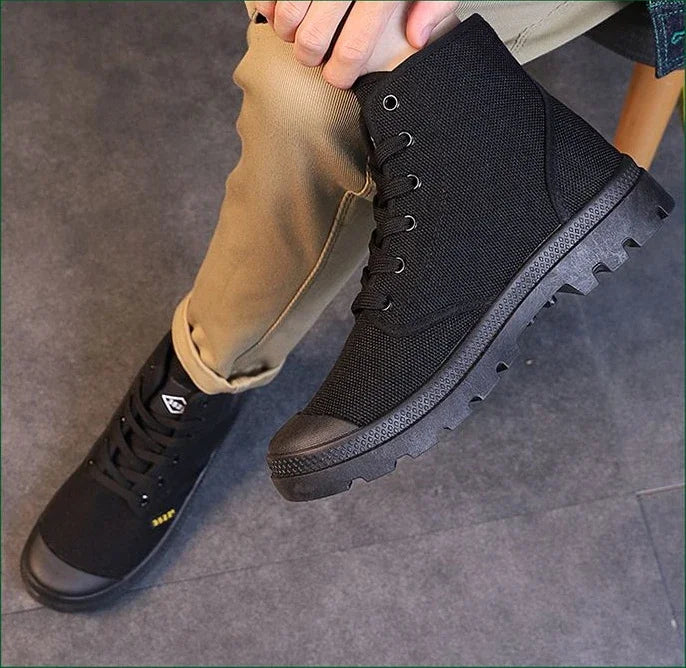 Canvas Ankle Retro Male Shoes Short Barrel Booties High Quality Men's Boots Designer Fashion Cheap Comfortable New Non Slip Y2k