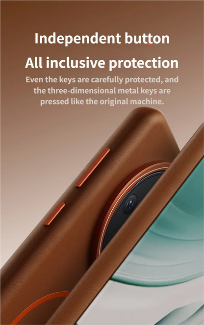 High-End Elephant Leather Texture Magnetic Phone Case for IPhone 17 Pro Max Air for Magsafe Wireless Charging Full Protect Cover
