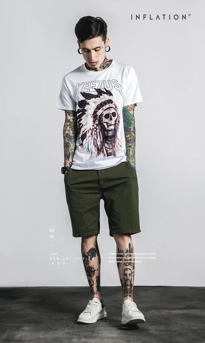 yeezus kanye west T shirt cotton streetwear concert hiphop short sleeve