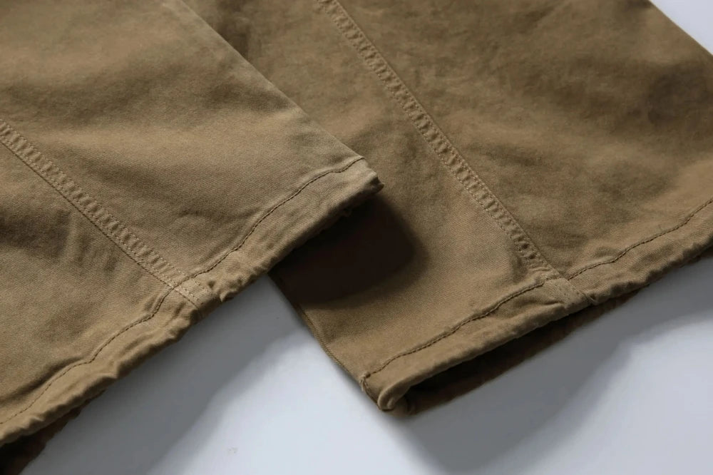 Oversized Baggy Vintage Washed Cargo Pants Men Loose Fit Multi Pocket Straight Leg Retro American Style Streetwear Utility Pants