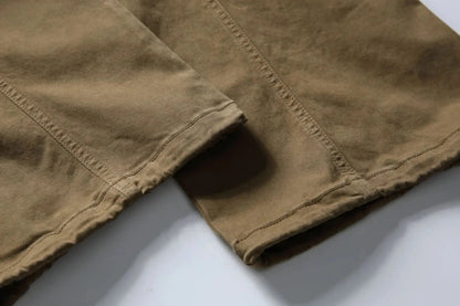 Oversized Baggy Vintage Washed Cargo Pants Men Loose Fit Multi Pocket Straight Leg Retro American Style Streetwear Utility Pants