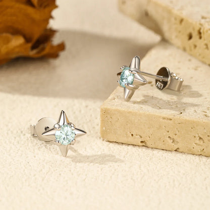 D Color Clarity Moissanite Ear Studs 925 Sterling Silver Exquisite Darts Stud Earrings For Women Party Fine Jewelry