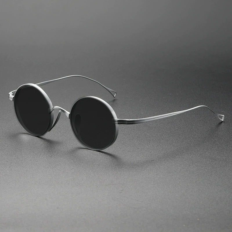 Ultra Light Pure Titanium Myopia Sunglasses Men Vintage Designer Small Round Frame Sunglasses Women Retro Luxury Brand Eyewear
