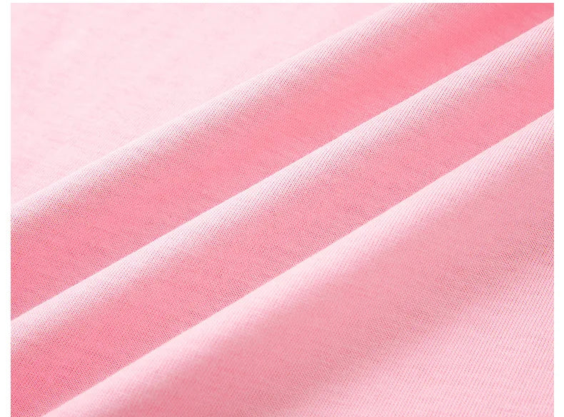 100% Cotton Summer T-Shirt Women 2026 Pink Tees Fashion Heavy 3D Floral Casual Crew Neck Short Sleeve Top A6182