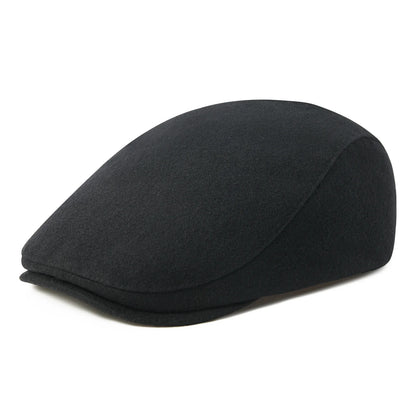 Men's Herringbone Flat Ivy Newsboy Hat Wool Blend Gatsby Cabbie Cap Winter Outdoor Hunting Cap