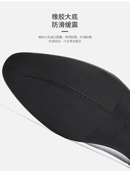 Patent Leather Casual Business Shoes for Men Solid Color Fashion Leather Shoes Male Spring Autumn New Designer Brogue Shoe Man