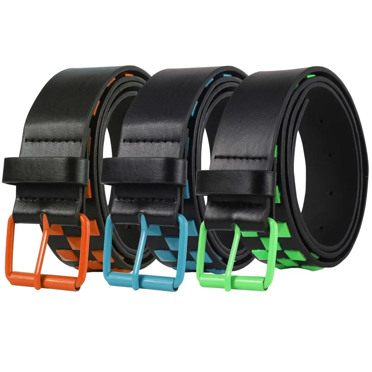 Ladies' inlaid belt, suitable for punk, street, and retro styles, can be paired with hard items such as leather jackets