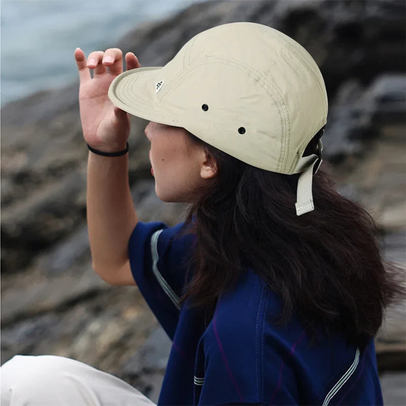 Outdoor Quick-Dry Baseball Cap Women's Korea Short Brim Baseball Hat Men and Women Casual Street Soft Brim Five-Piece Sun Hat