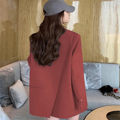 Ladies' Lazy Style Hot Sale Of The Season Early Autumn Korean Version Design Large Slit Small Size Suit Jacket Casual Elegant...