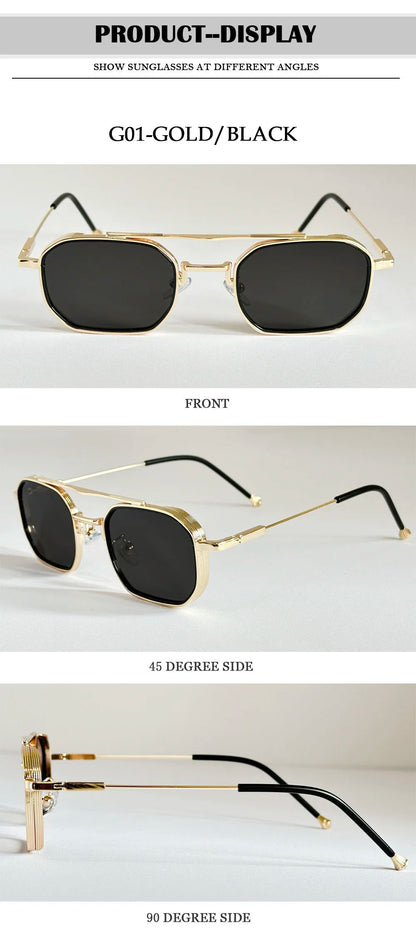 2025 Square Sunglasses Women Trendy Vintage Steampunk Sunglass Men Luxe Fashion Glasses Gafas De Sol Hombre Lunette Soleil Femme