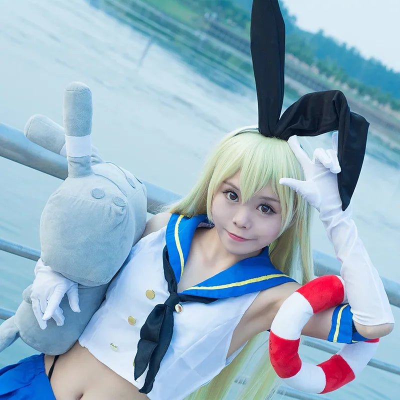 Collection Kancolle Fleet Kanmusu Shimakaze Cosplay Costume Anime Girls Sailor Suit For Women Sexy Summer Dress Full Set