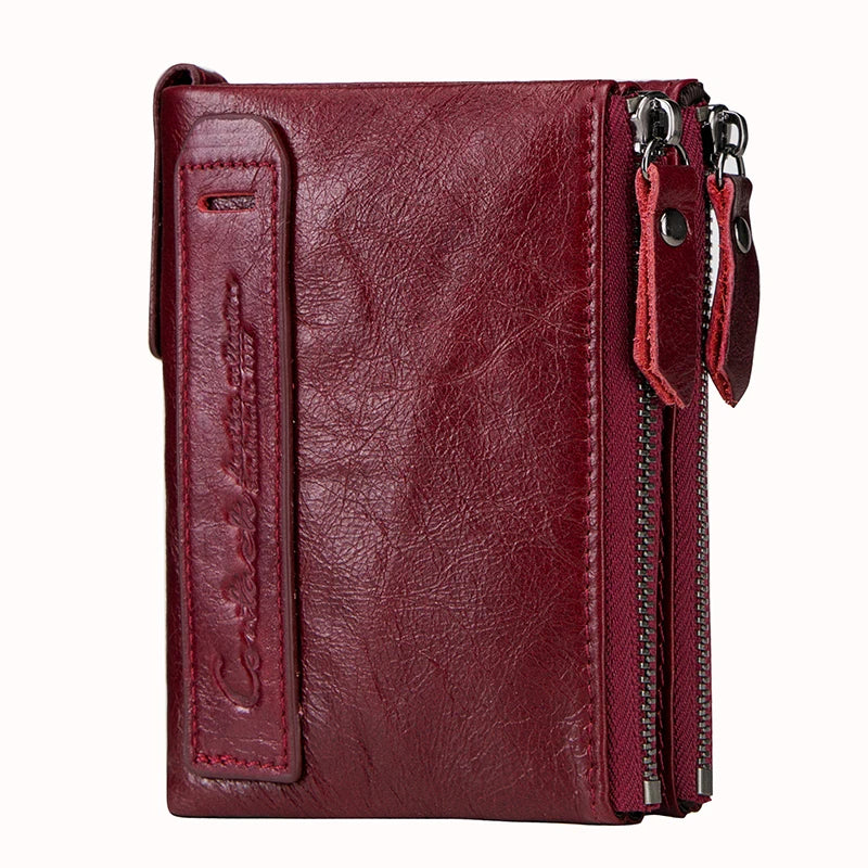 Fashion Genuine Leather Women Wallet Bifold Card Holder Coin Purse Small Women's Purse Money Clip Men Pocket Wallets