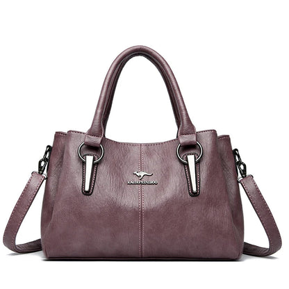Genuine 3Layers High Quality Soft PU Leather Ladies Shoulder Crossbody Bags for Women  Luxury Handbags  Women  Designer A Main