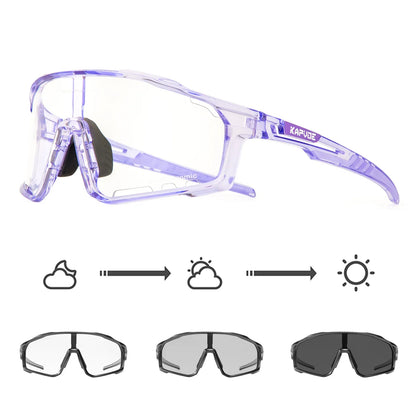 Color Photochromic Cycling Glasses MTB Sunglasses for Men Women Sport Speed Mountain Bike Bicycle Cycl Eyewear Goggle