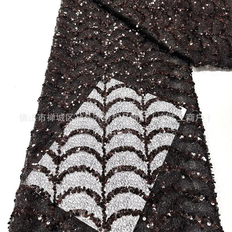 Bella Customized Chocolate Brown One-Shoulder Capelet Sequin Prom Dress Slim Fit Party Dresses Floor-Length Elegant Formal Gown