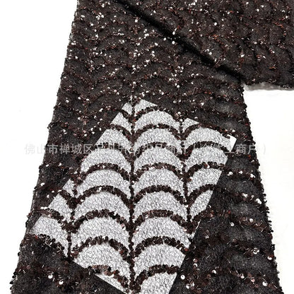 Bella Customized Chocolate Brown One-Shoulder Capelet Sequin Prom Dress Slim Fit Party Dresses Floor-Length Elegant Formal Gown
