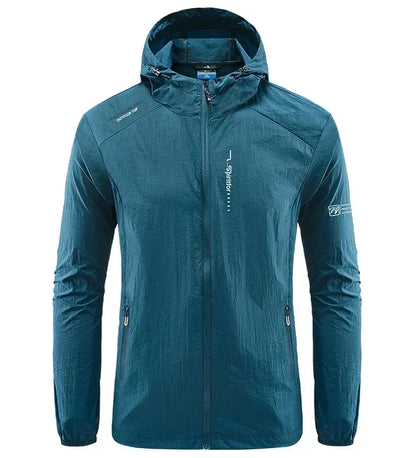 UPF50+ Summer Outdoor Quick Dry Sun-Protective Thin Jacket Men Hiking Fishing Cycling Hooded Gym Sport Ultra Light Windbreaker
