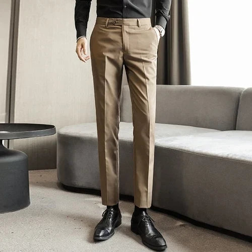 Formal Pants Men 2024 New Elegant Man Office Work Pants Casual Elastic Men's Trousers Men 17 Colors Pantalones Hombre