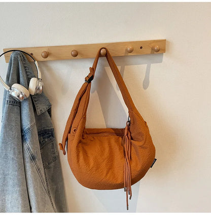 New Comfortable and Versatile Texture Hobo Bags Women Crossbody Bags Large Capacity Lightweight Casual Storage Bags Fashionable