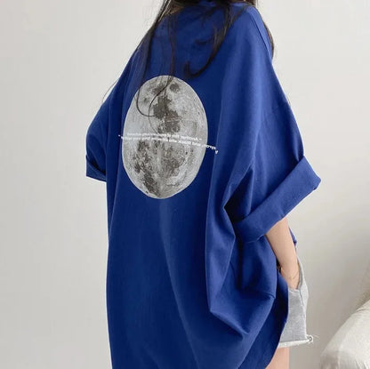 2024 Summer Women Short Sleeve T-shirts Harajuku Streetwear Female O-neck Pullover Tops Korean Style Ladies Casual Loose Tees