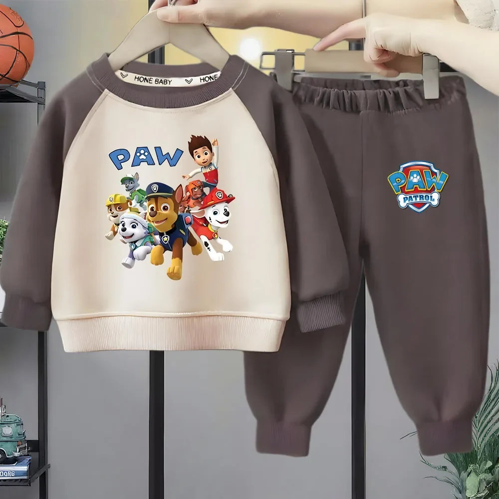 Baby Boys O Neck Spliced Long Sleeve Hoodies Sets Kids Casual Sweatshirt and Sweatpant 2pcs Suit Spring/autumn New