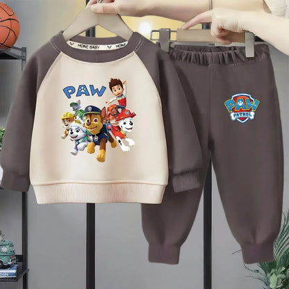Baby Boys O Neck Spliced Long Sleeve Hoodies Sets Kids Casual Sweatshirt and Sweatpant 2pcs Suit Spring/autumn New