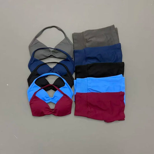 2 Piece Yoga Sets Women  Low Waist Seamless Push Up Bra Scrunch Butt Lift No Digging Comfortable Gym Running Tracksuits