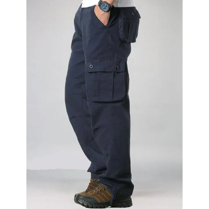 6 Pockets Tactical Cargo Pants Men's Loose Trousers Joggers  Hunting Large Size Casual Pants For Male Outdoor Work Overalls