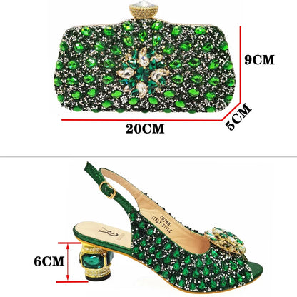 New Silver Color Nigerian Women's Shoes and Bags Party  African Fashion Shoes and Bags Wedding Shoes and Bags