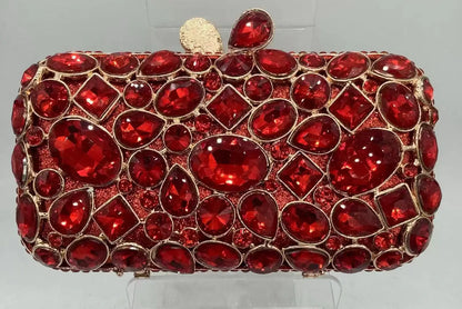 Natural Rhinestone Handmade Clutch Women Wedding Party Cocktail Evening Bag Colorful Diamond Handbag Fashion Yellow Purse