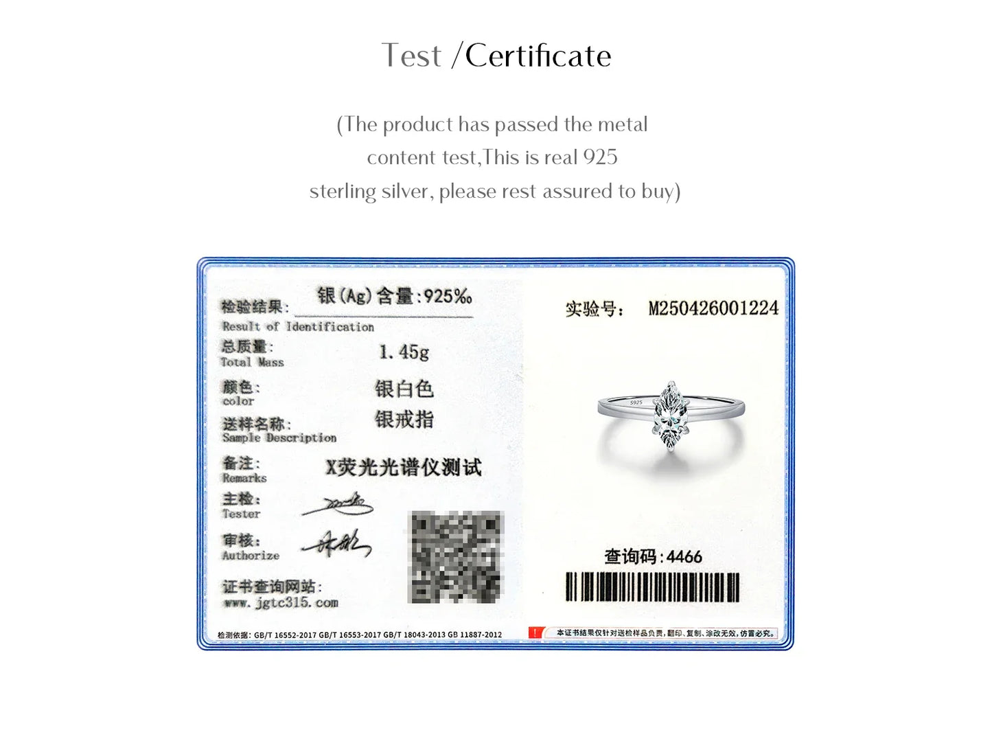 D Color Marquise Cut Rhombic Moissanite 925 Sterling Silver Luxury  Band Rings For Women Wedding Fine Jewelry Gifts