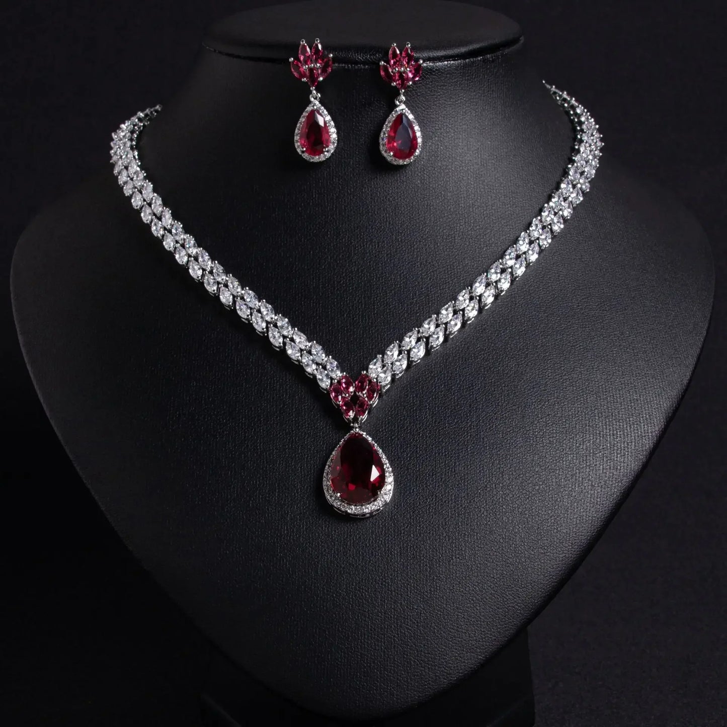 Pop Hot Stereo Jewelry Oil Painting Necklace Earrings Premium Multi-Color 2-Piece Wedding Travel Women's Holiday Gift M-1000