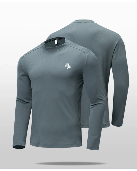 Autumn High Quality Men's Running Fitness Outdoor Sportswear Long Sleeve T-Shirt Business Casual Breathable Base Shirt Top