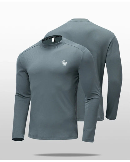 Autumn and Winter High Quality Outdoor Sports Warm Inside with Elastic Long Sleeve T-Shirt Running Fitness Base Shirt Tops