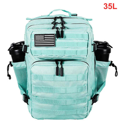 35L Tactical Backpack for Women Men Molle Outdoor Travel Camping Hiking Bag Sports Weekend Athlete Gym Rucksack Dual Cup Holders