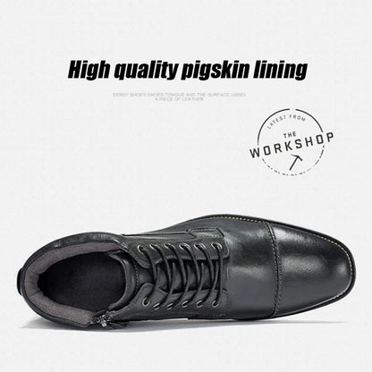 ZFTL New Men Ankle boots Handmade men Chelsea Genuine Leather Men boots Lace-up male Casual high-top boots big size 2025