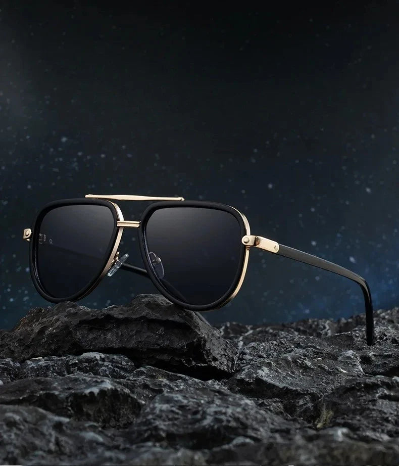 2026 New Fashion Toad Sunglasses Men Retro Trend Sun Glass Male Double Beams Shades Classic Goggle UV400 Gafas De Sol Hombre