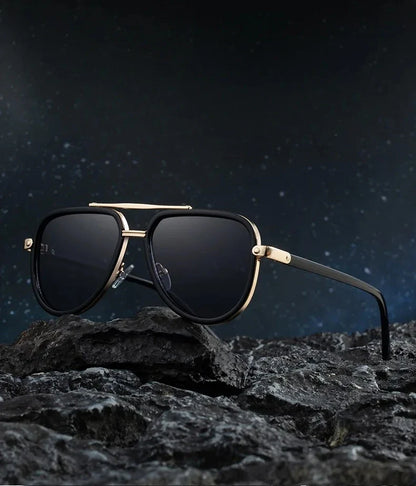 2026 New Fashion Toad Sunglasses Men Retro Trend Sun Glass Male Double Beams Shades Classic Goggle UV400 Gafas De Sol Hombre