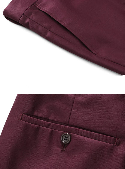 2026 New Men's Middle Waist Pants, 25 Color Choice, Elegant Office Men Trouser, Modest Green Pink Yellow Asian Size M-6XL